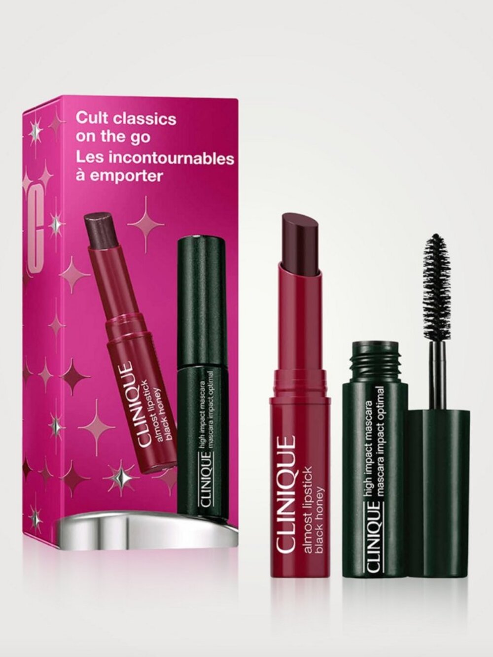 CLINIQUE Cult Classics on the Go: High Impact Mascara + Black Honey Mini Set